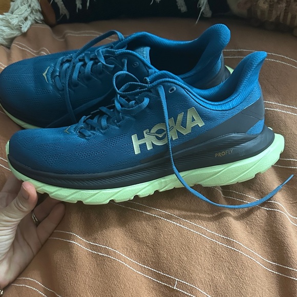 Hoka Teal and Lime Athletic Shoes - Picture 1 of 3